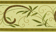 Green branches patterns  wallpaper