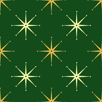 Gold stars green fabric textures