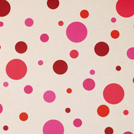 Pink and red dots stained wallpaper