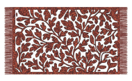 Dark red leaves carpet fabric texture