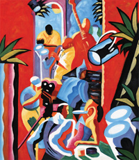 Abstract figures wallpaper map