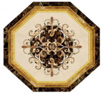 Marble floors hexagon mosaic map