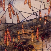 Beanpod Pattern Glass Wall Texture Map