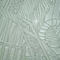Plant Pattern Cloudy Glass Wall Texture Map