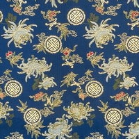 Dark Chrysanthemum Pattern Frabic Wallpaper