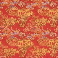 Red Background Chinese Pattern Fabric Wallpaper Texture Map