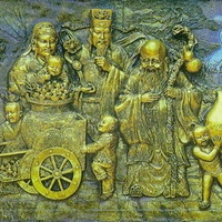 Bronze Relief Texture Map: Chinese and European Famouse Painting