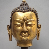 Furniture, decorative brass Buddha head of the religious beliefs PS post-mapping
